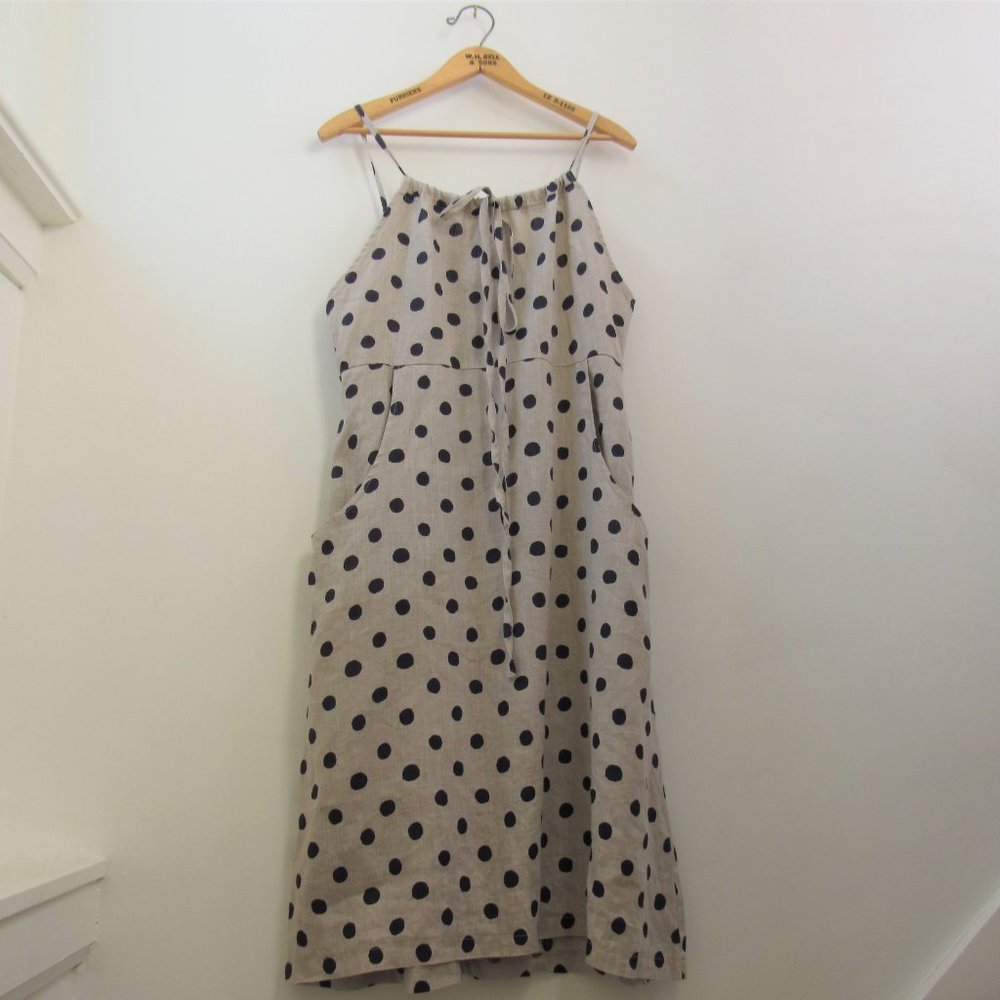 Allison Wonderland Pure Linen Jumper Dress Sun Dress Made in Canada - Picture 3 of 6
